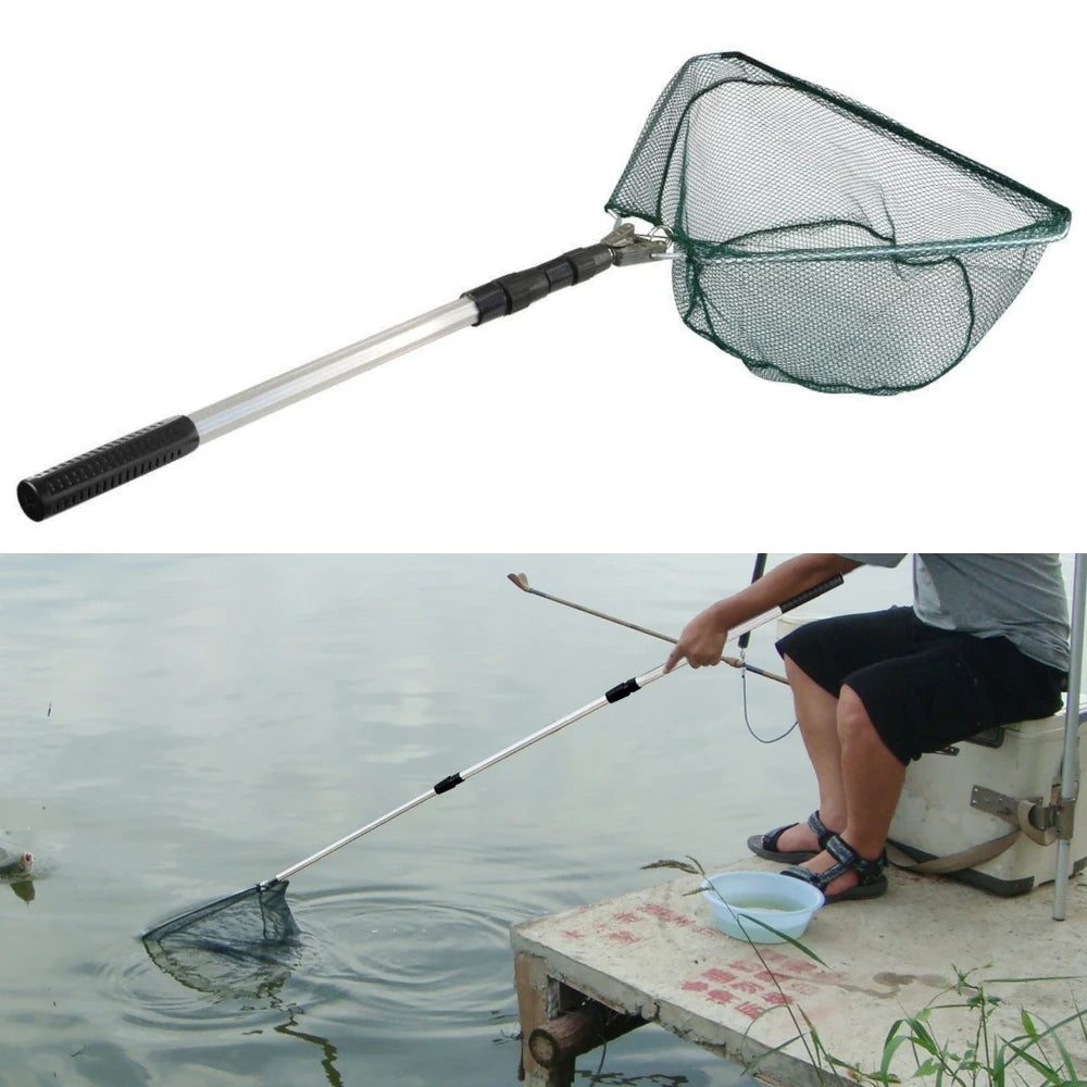 Telescopic Folding Fishing Net, 1.9m Aluminum Handle, Compact & Lightweight