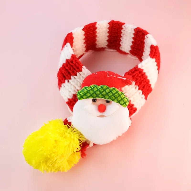 Pet Knitted Christmas Scarf Teddy Scarf Scarf Cat Dog Pet Supplies Warm