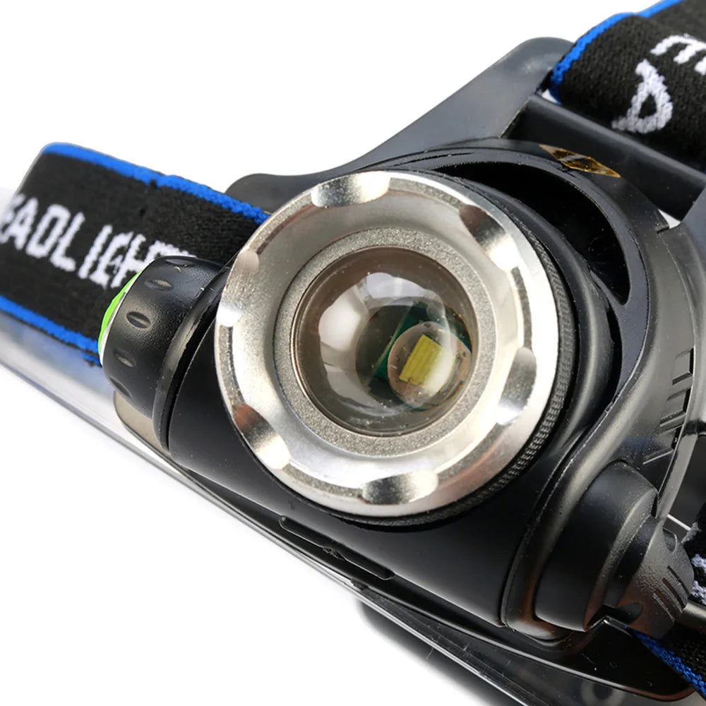 ZK40 LED Headlamp, USB Rechargeable, Waterproof, Zoomable, for Camping