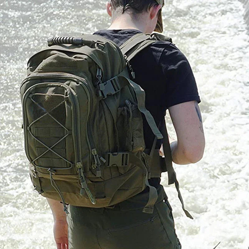 60L Tactical Backpack – Expandable Hiking Camping Rucksack for Travel & Army Use