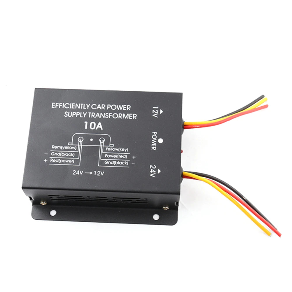 24V to 12V Car Voltage Converter with Overload Protection for Audio Systems