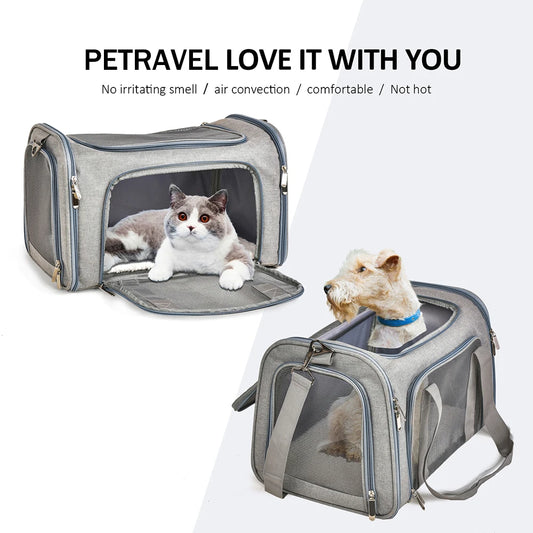 Airline Approved Soft-Sided Pet Carrier for Small Dogs & Cats – Travel Bag