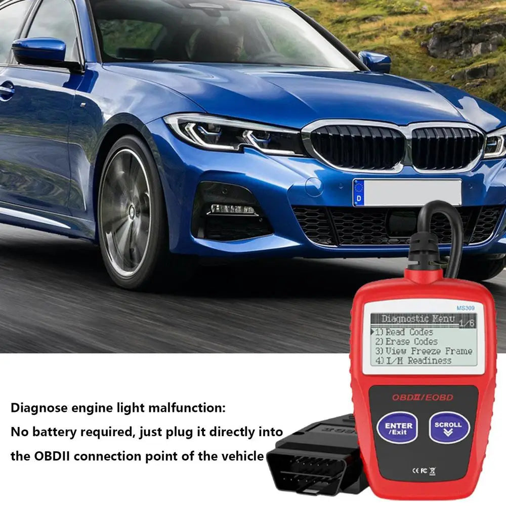 OBD2 Car Diagnostic Scanner with LCD Display for SUVs, Cars & Trucks