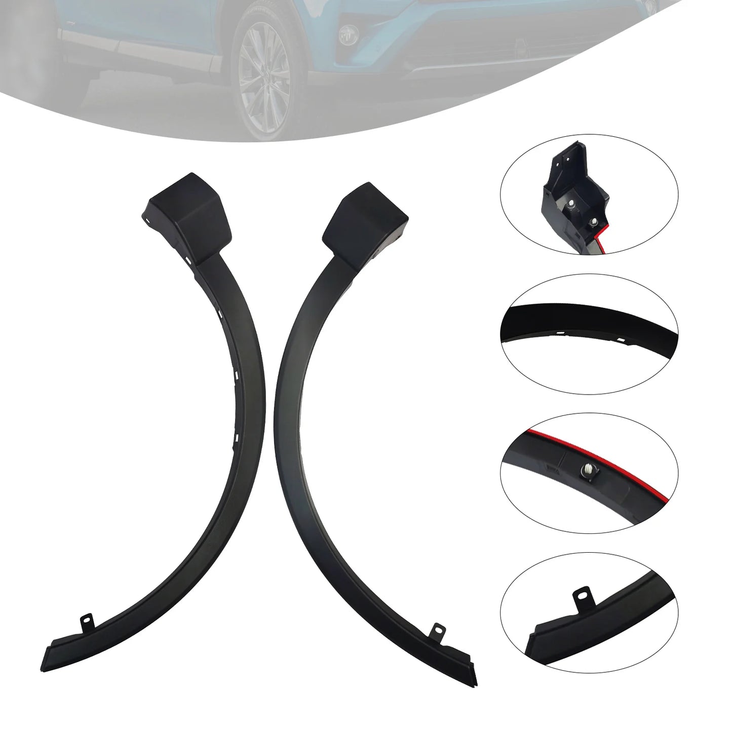 Fender Flare Trim Molding for Toyota RAV4 2016-2019 - Driver & Passenger Side