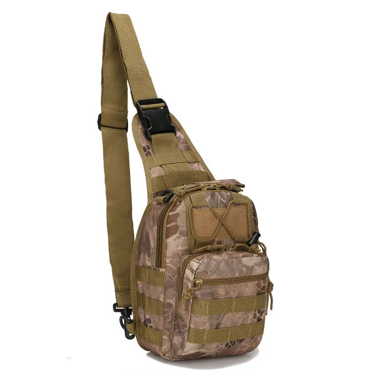 Outdoor Tactical Chest Bag, Small Waterproof Camouflage Shoulder Bag for Men