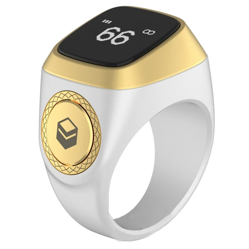 Smart Tasbih Tally Counter Bluetooth Ring with Prayer Reminder & OLED Display