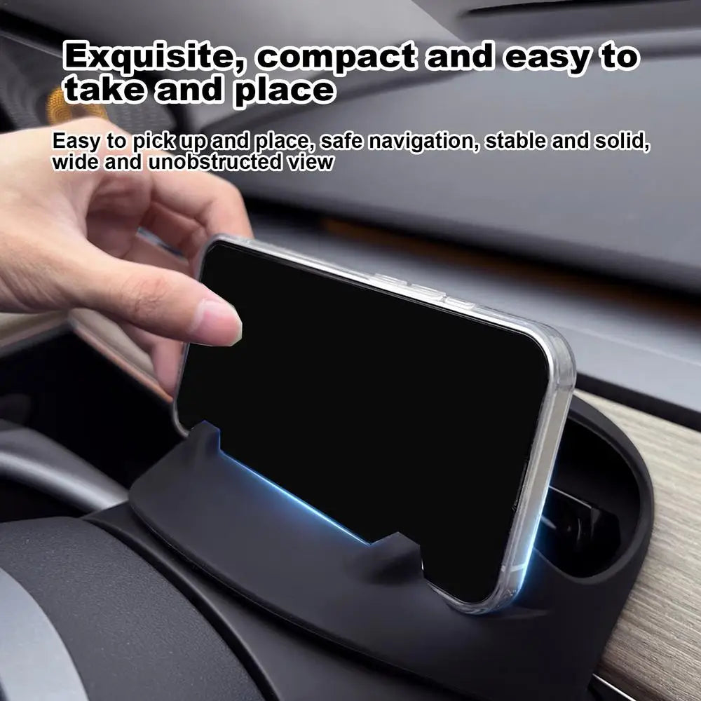 Tesla Model 3/Y Steering Wheel Rear Phone Holder Silicone Console Organizer Tray