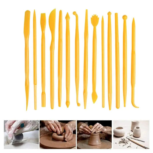 14-Piece Clay Sculpting Tool Set - Polymer & Pottery Craft Tools for Kids & Adults