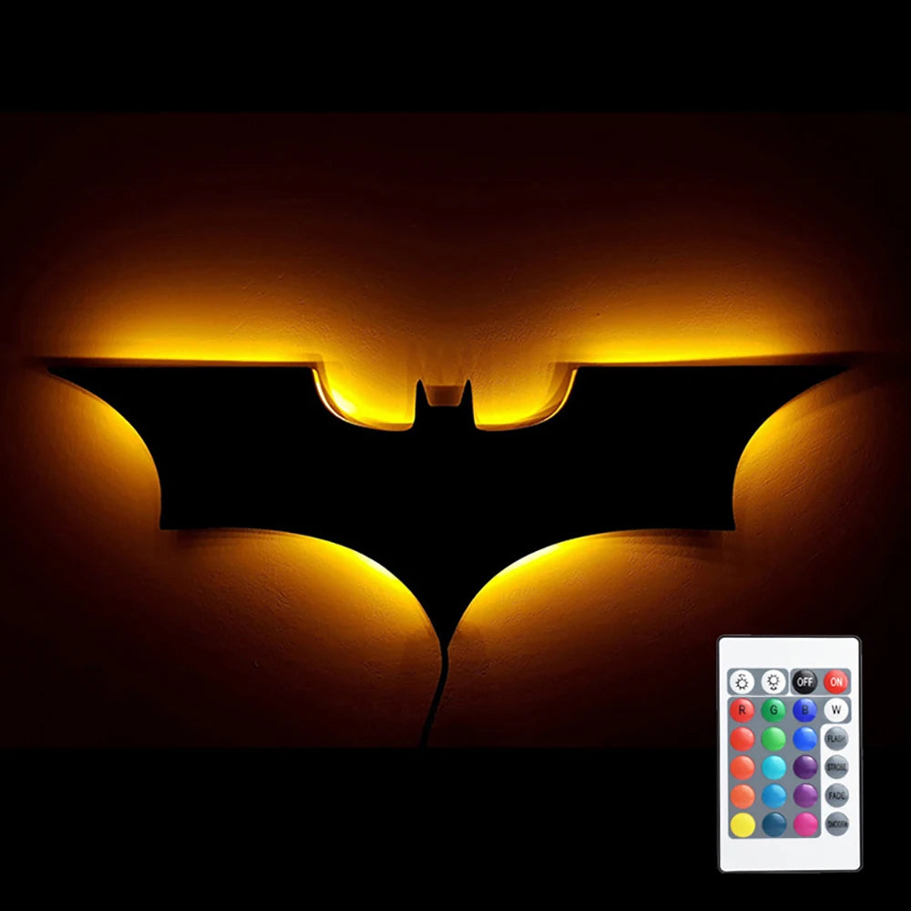 ZK50 Bat Wing LED Night Light, Remote Control, 16 Colors, Wall-Mounted