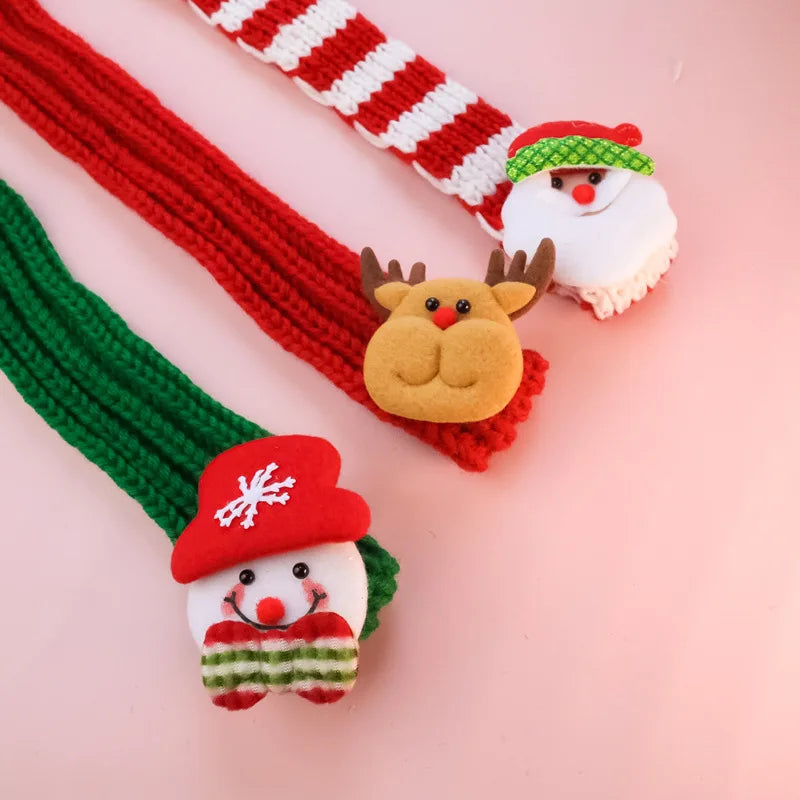 Pet Knitted Christmas Scarf Teddy Scarf Scarf Cat Dog Pet Supplies Warm