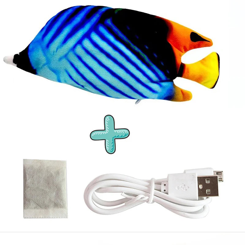 USB Rechargeable Cat Toy – Interactive Electric Floppy Fish with Catnip