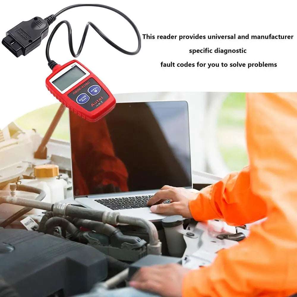 OBD2 Car Diagnostic Scanner with LCD Display for SUVs, Cars & Trucks