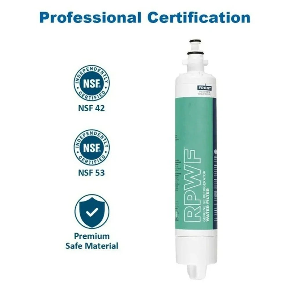 GE RPWFE Compatible Refrigerator Water Filter Replacement for RPWF, RWF1063, WSG-4