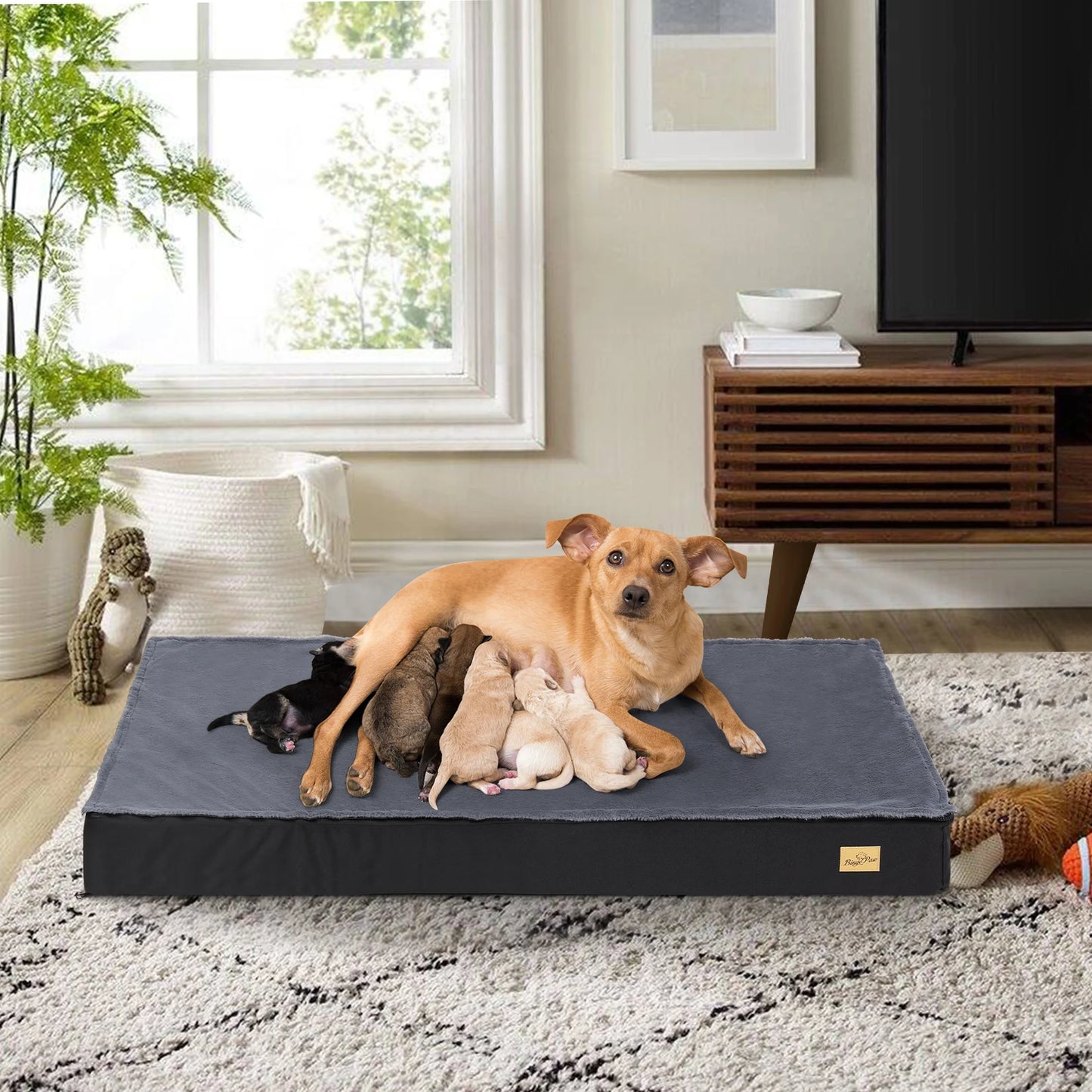 Orthopedic Dog Bed for Large Dogs – Waterproof, Non-Slip, and Machine Washable