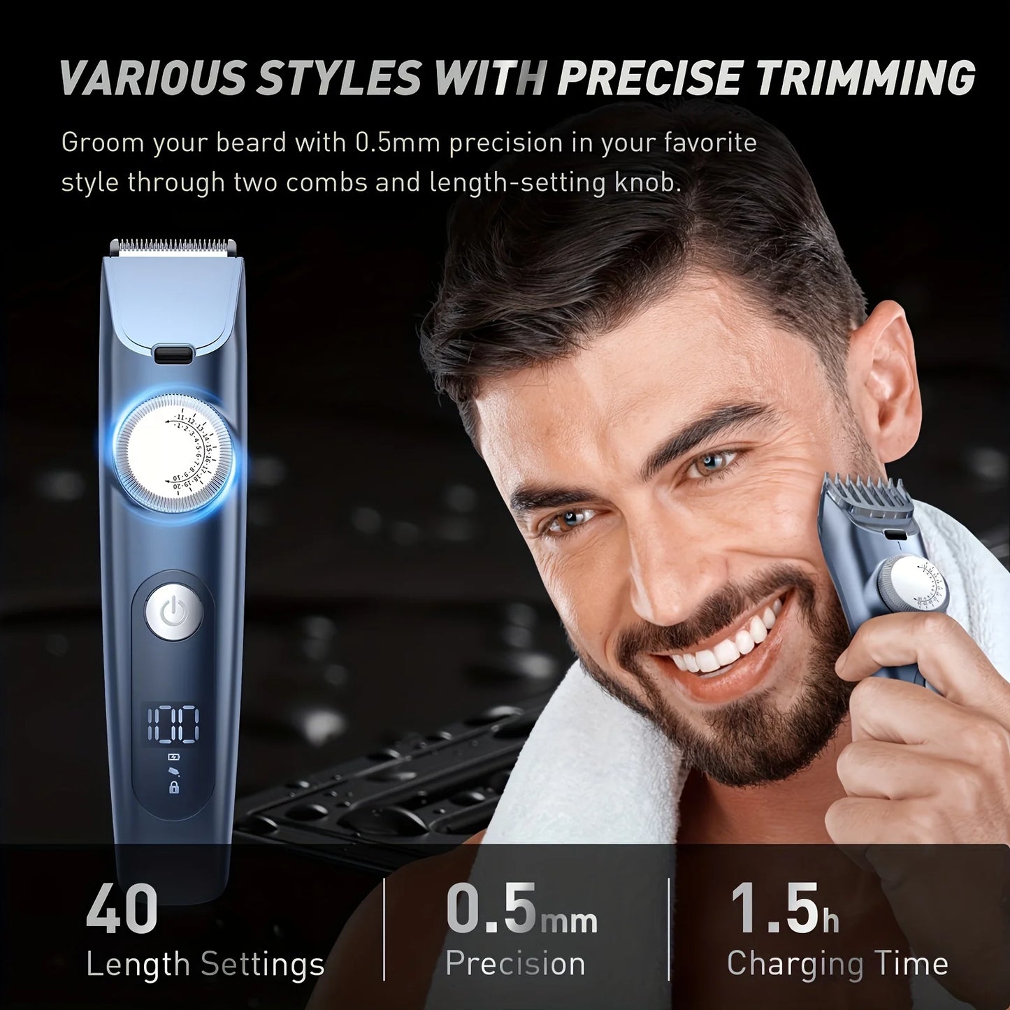 Professional Electric Hair Clippers for Men - Beard, Hair, Body, and Arm Trimmer