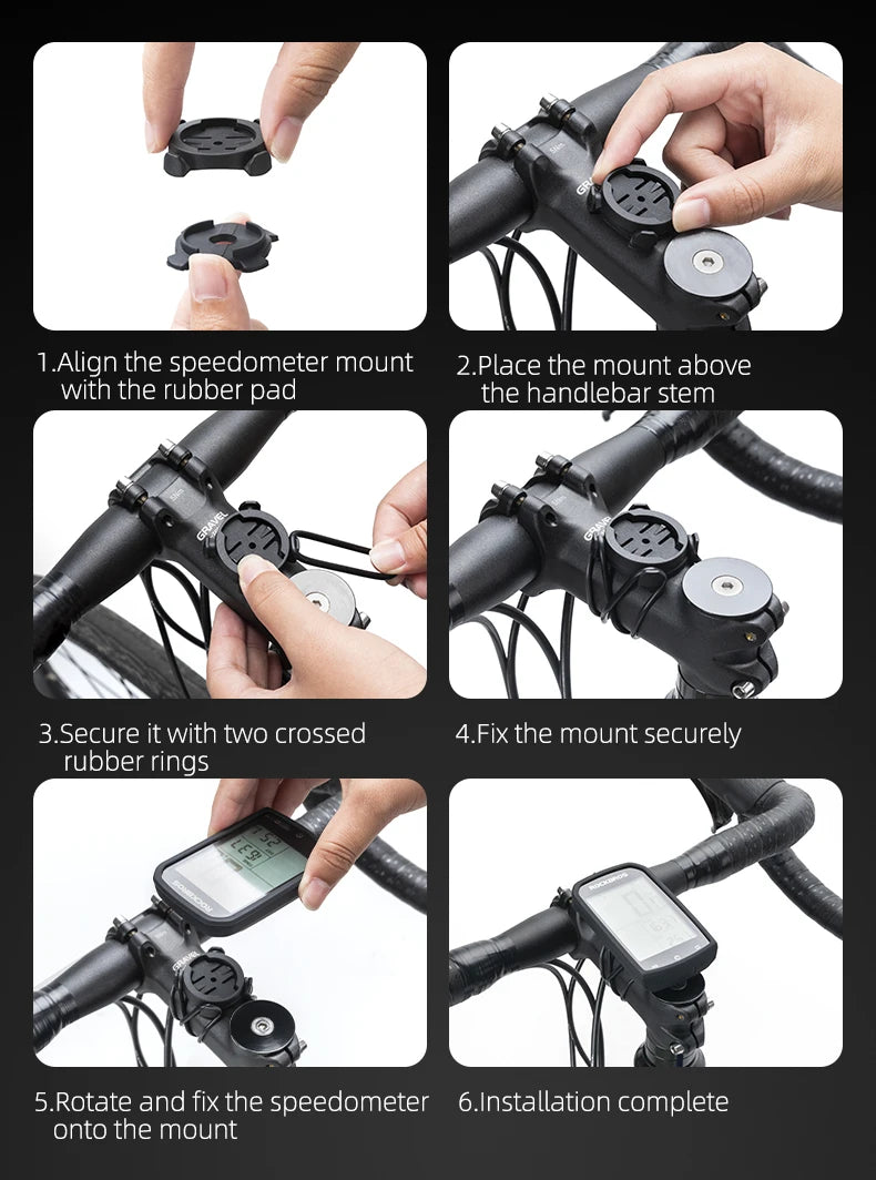 GPS Bike Computer, Bluetooth ANT+, Waterproof Wireless Speedometer