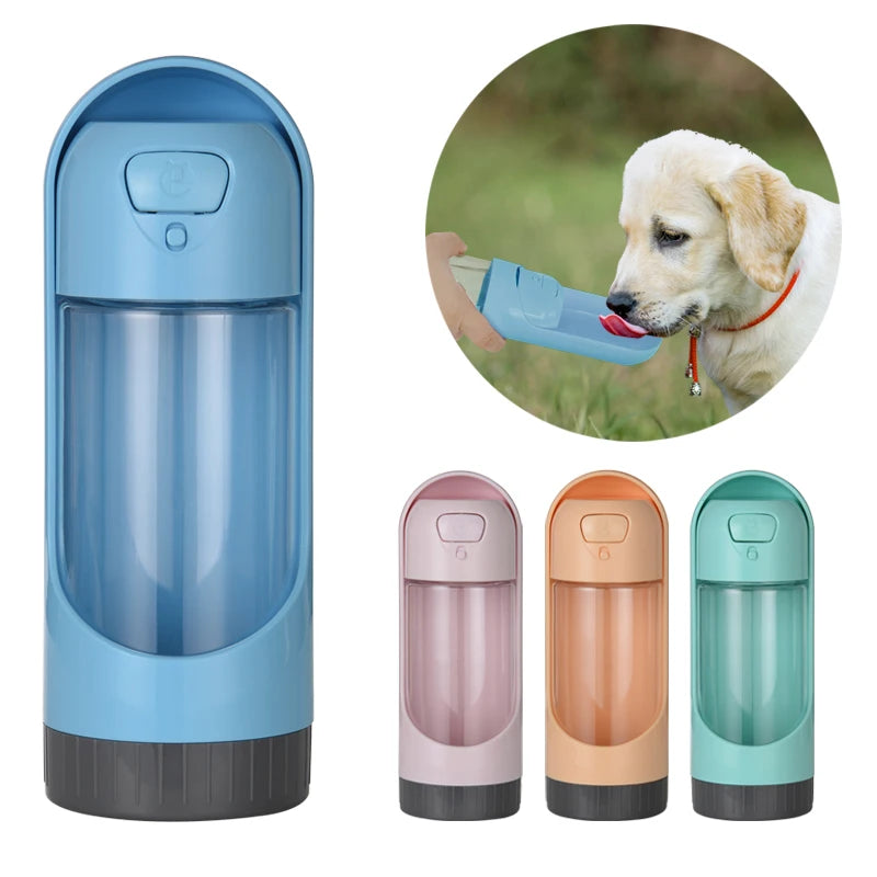 Portable Dog Water Bottle with Carbon Filter - 300ml Outdoor Pet Dispenser