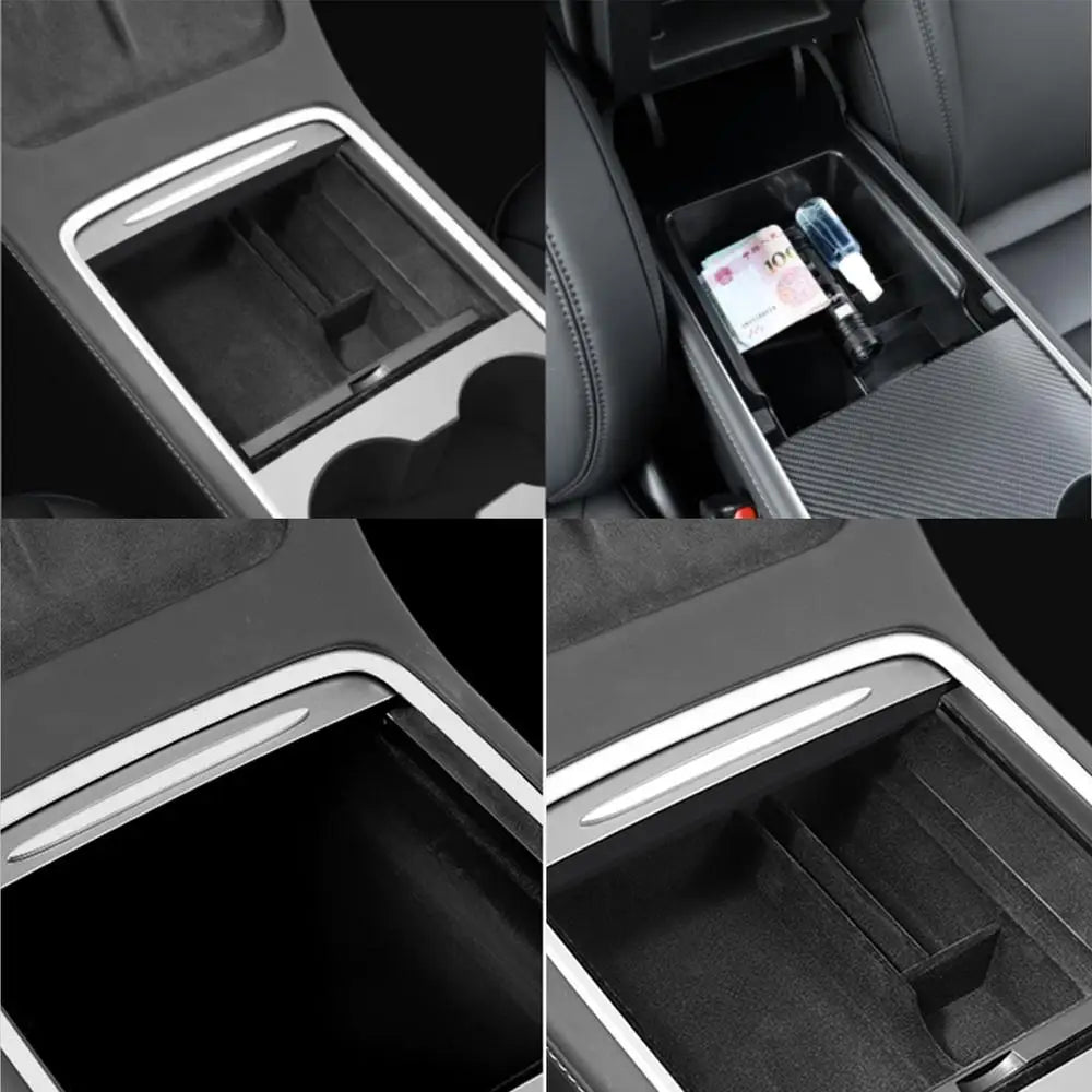 Tesla Model 3/Y 2021-2022 Center Console Storage Box with Cup Holder Organizer