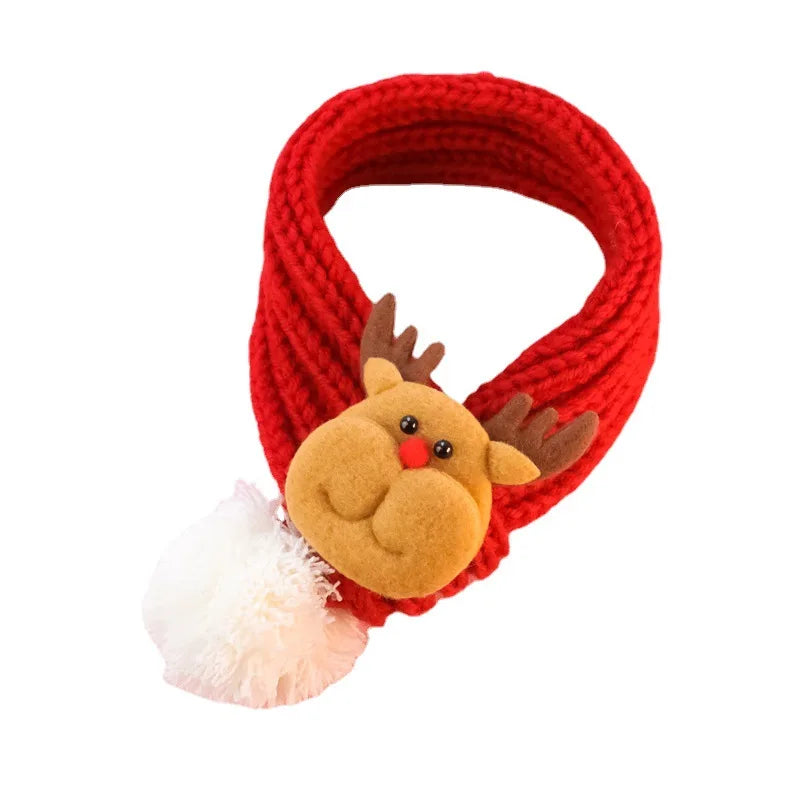 Pet Knitted Christmas Scarf Teddy Scarf Scarf Cat Dog Pet Supplies Warm