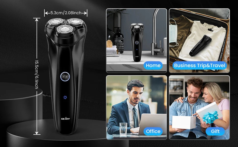 Portable Rechargeable Waterproof Men’s Electric Shaver USB Beard Razor