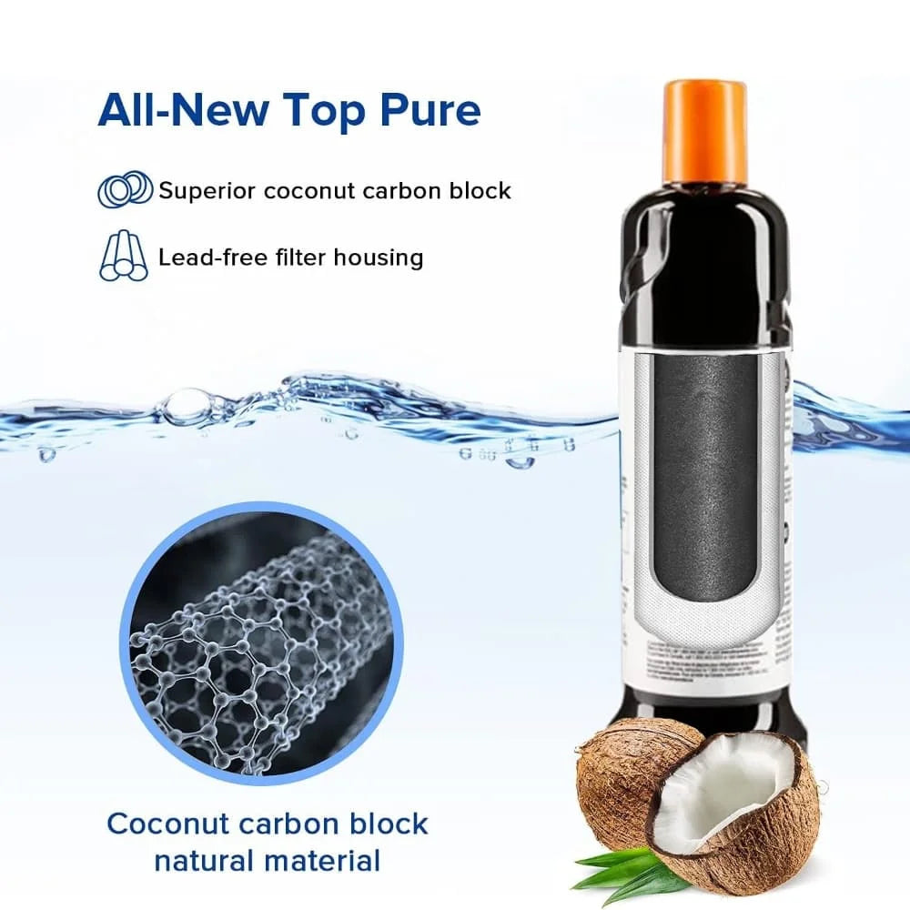 Activated Carbon Refrigerator Water Filter Replacement for ICE2 F2WC9I1 W10565350