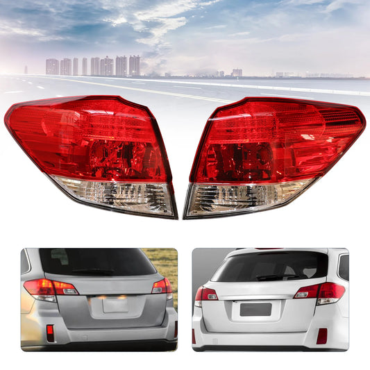 Left & Right Tail Light Assembly for 2010-2014 Subaru Outback Halogen Rear Lamps