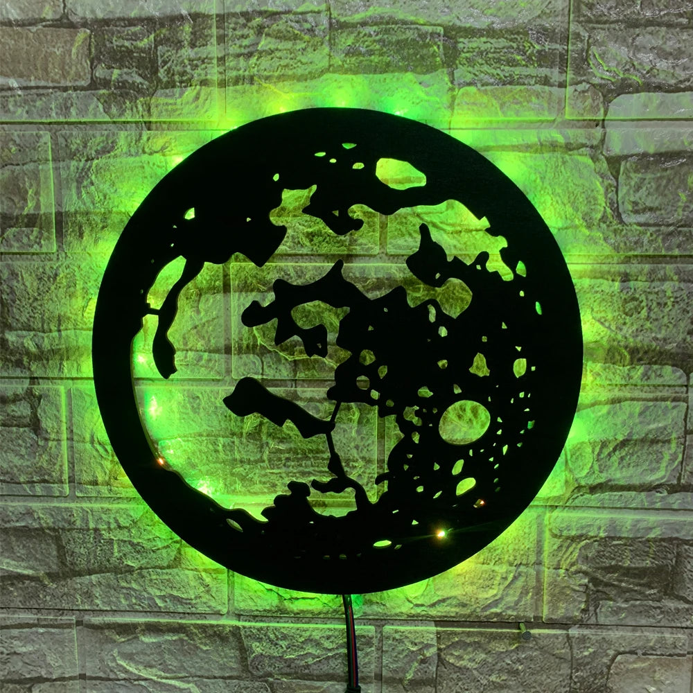 ZK50 Modern Hollow Dragon LED Wall Lamp with Remote, USB Plug, 16 Colors