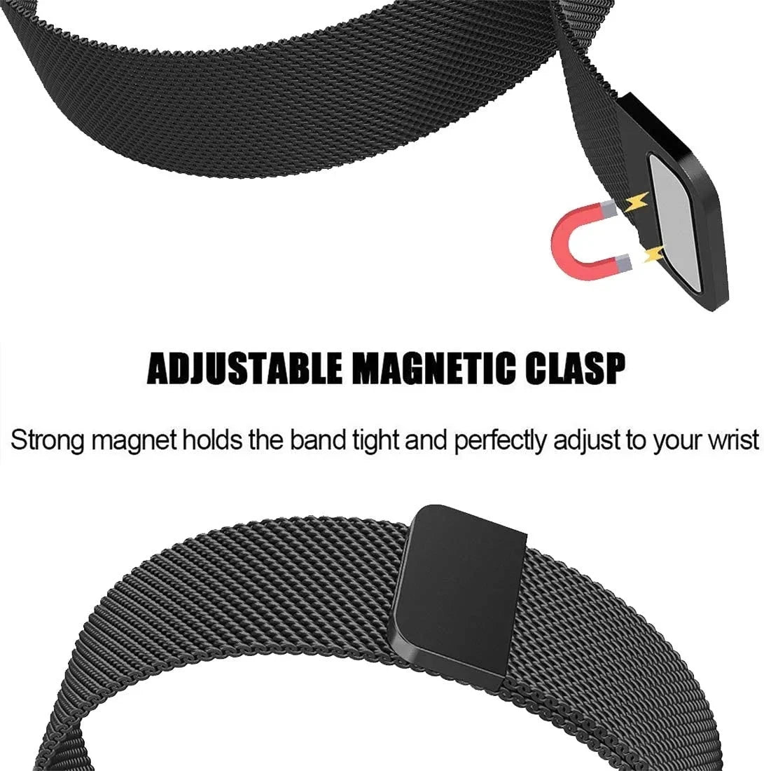 Milanese Loop Strap 20/22mm for Samsung Galaxy Watch 4/5/3, Amazfit, Huawei GT