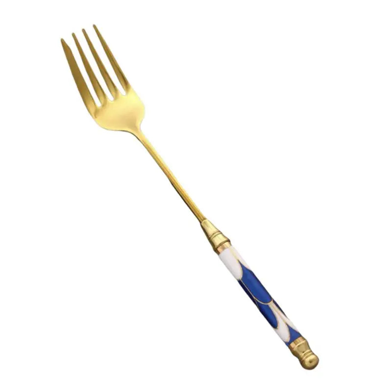 Gold-Plated Stainless Steel Stirring Rod with Ceramic Handle - Coffee & Cocktail