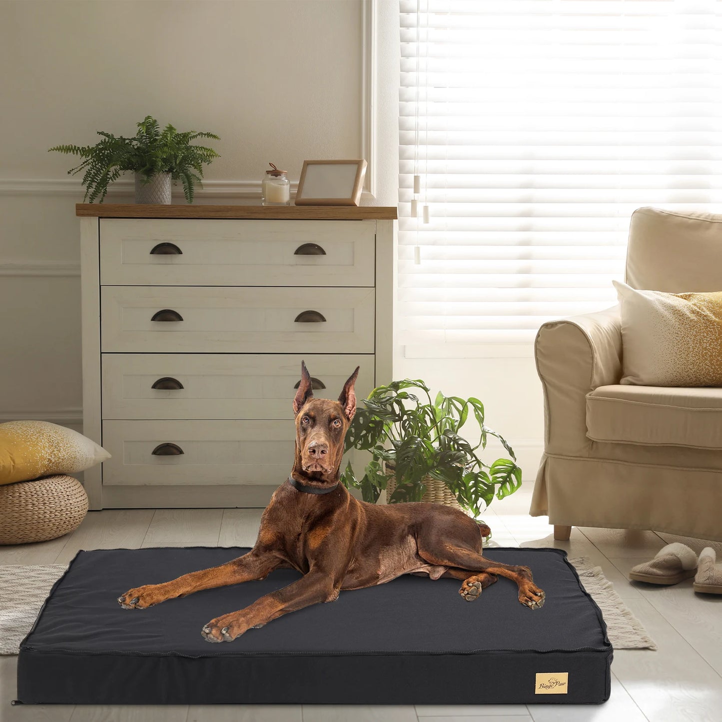 Orthopedic Dog Bed for Large Dogs – Waterproof, Non-Slip, and Machine Washable