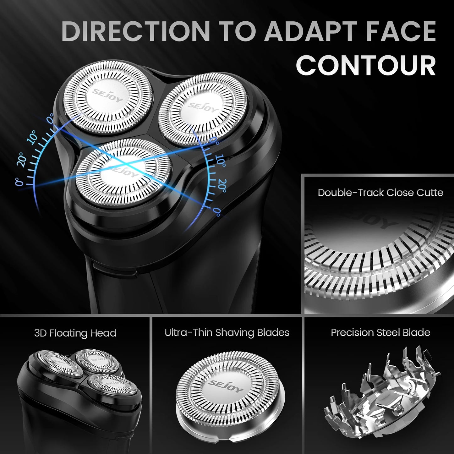 Portable Rechargeable Waterproof Men’s Electric Shaver USB Beard Razor