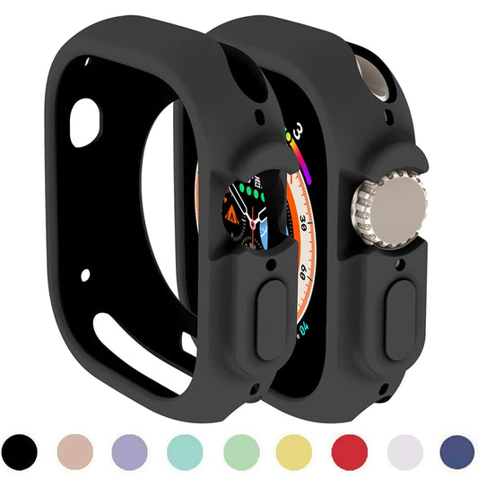 Soft Silicone Case for Apple Watch Ultra 49mm-38mm Protective Bumper