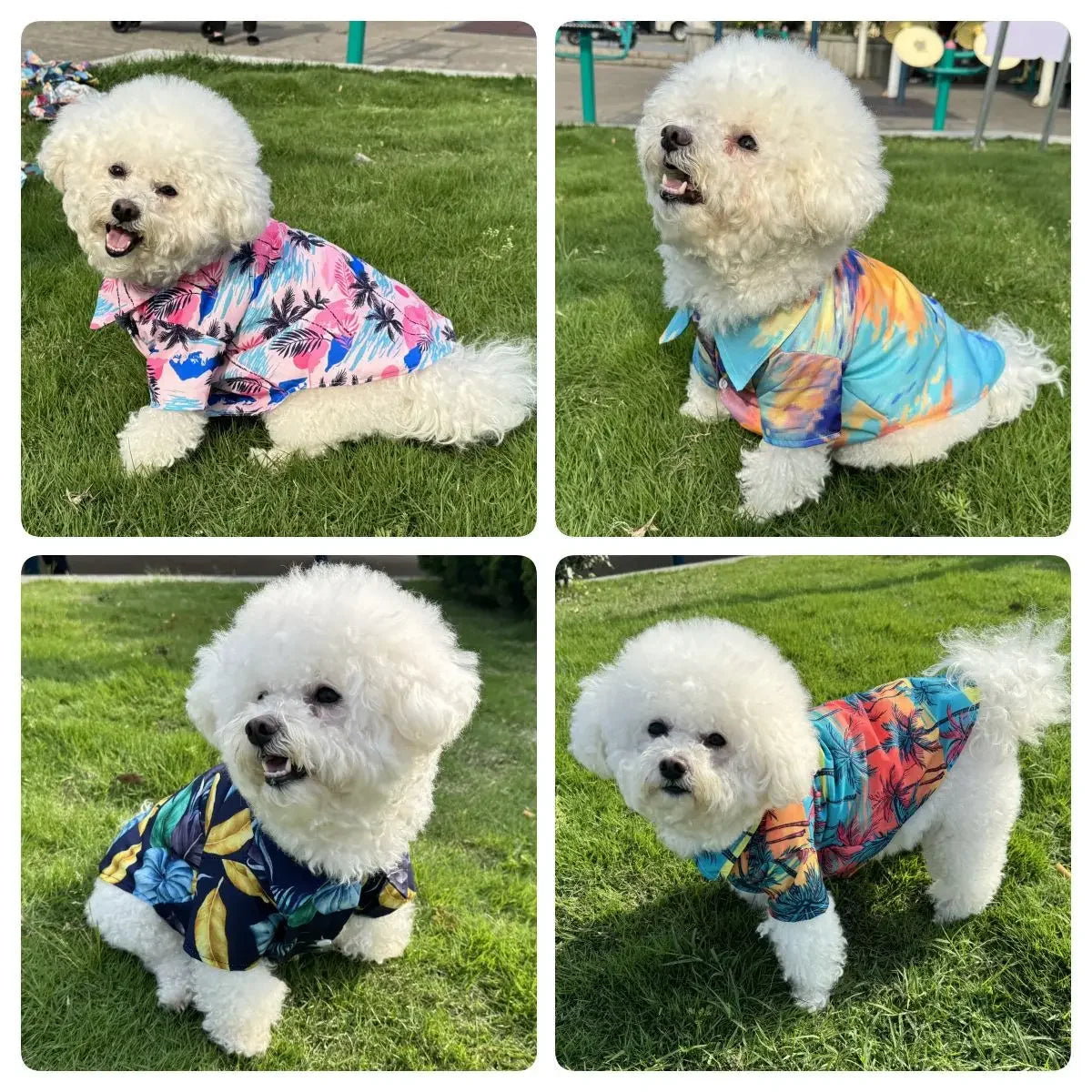 Pet Beach Wear Hawaiian Shirt Pet Dog Cat Four Seasons Shirt Clothing Supplies