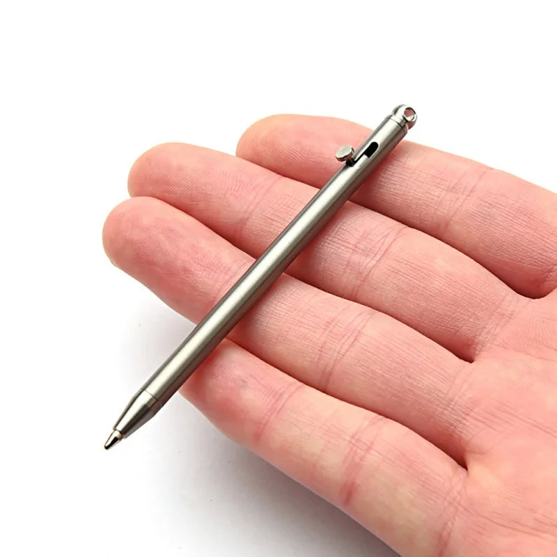 Portable Titanium Mini Pen EDC Keychain Gadget Outdoor Camping Tool - 1pc