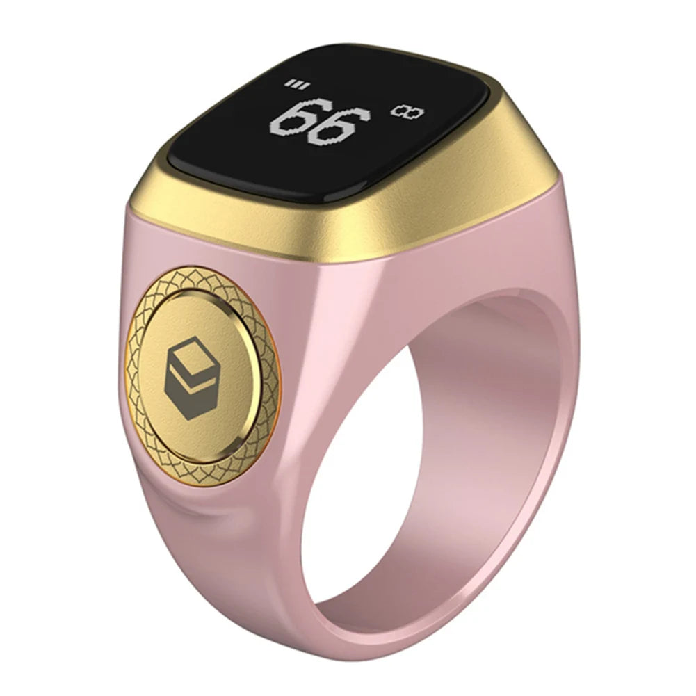 Smart Tasbih Tally Counter Bluetooth Ring with Prayer Reminder & OLED Display