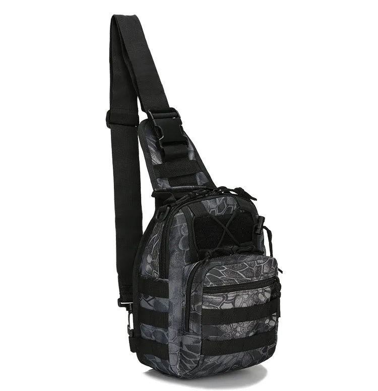 Outdoor Tactical Chest Bag, Small Waterproof Camouflage Shoulder Bag for Men