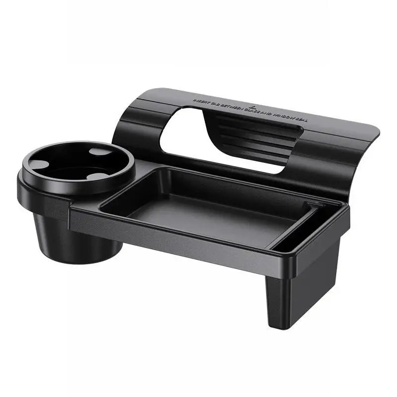 Car Door Storage Box Organizer with Cup Holder and Phone Stand, Durable ABS Material