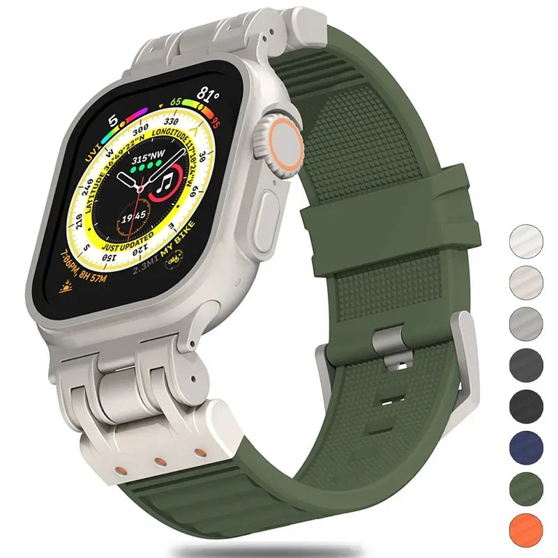 Soft Silicone Strap for Apple Watch Ultra 49mm-38mm Sports Band