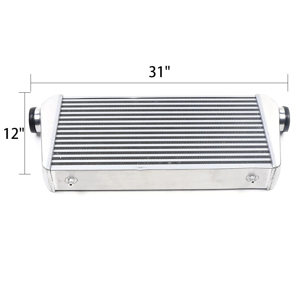 Universal Turbo Intercooler Front Mount 24"x12"x4" Aluminum Charge Air Cooler