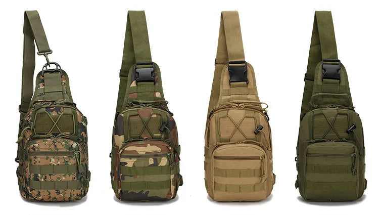 Outdoor Tactical Chest Bag, Small Waterproof Camouflage Shoulder Bag for Men