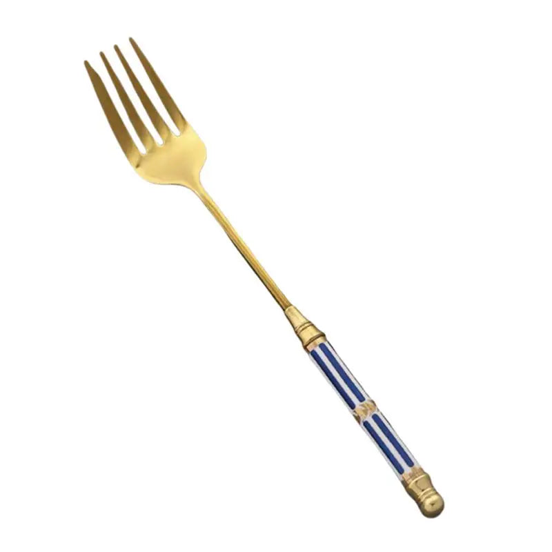 Gold-Plated Stainless Steel Stirring Rod with Ceramic Handle - Coffee & Cocktail