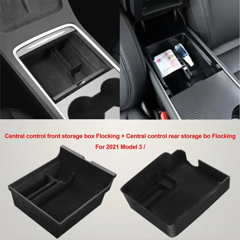 Tesla Model 3/Y 2021-2022 Center Console Storage Box with Cup Holder Organizer