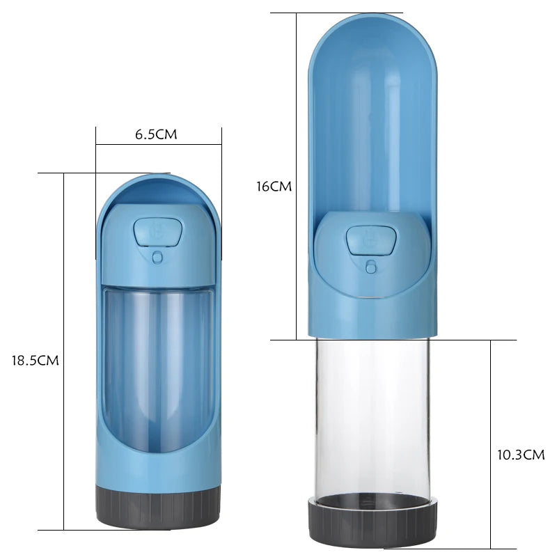 Portable Dog Water Bottle with Carbon Filter - 300ml Outdoor Pet Dispenser