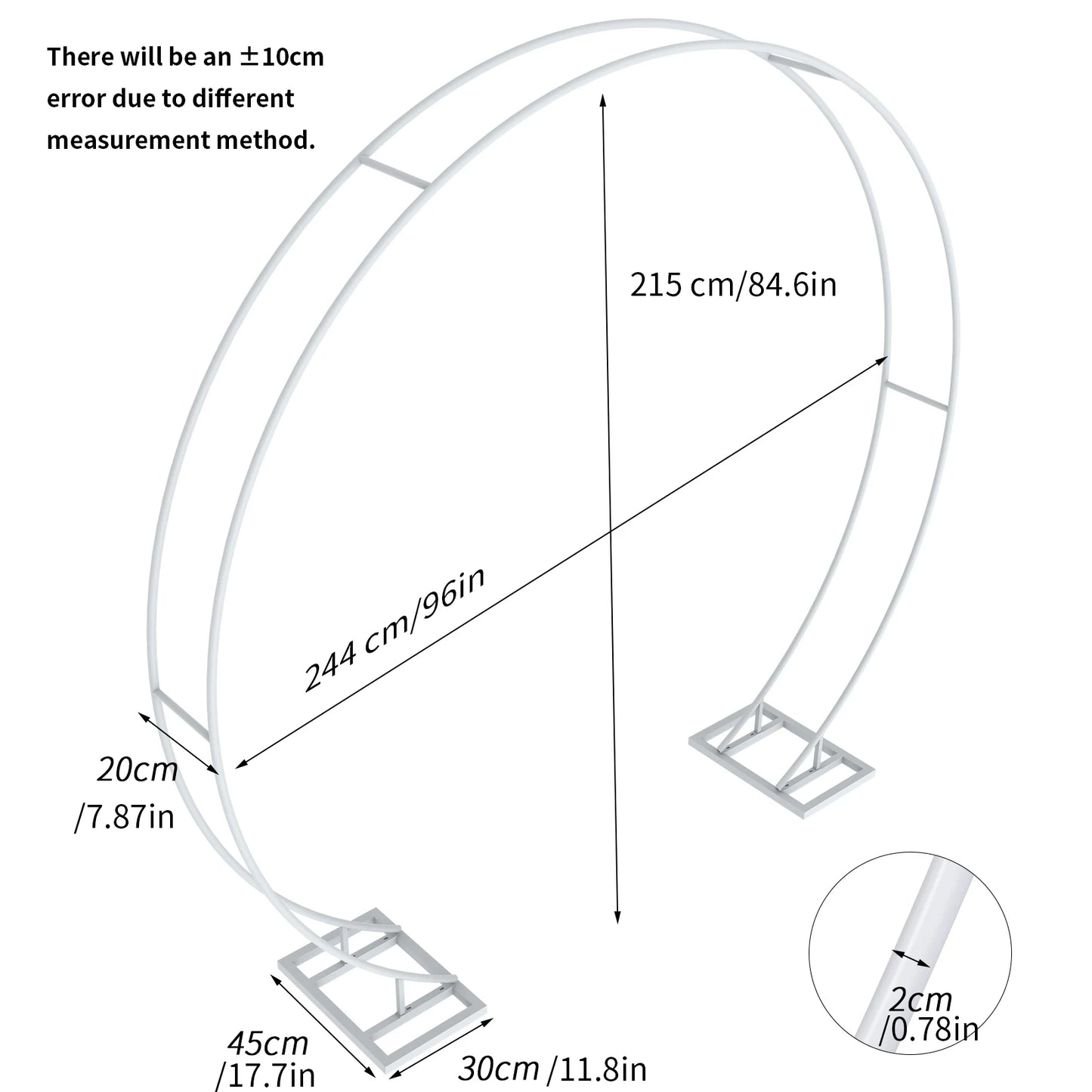 Wedding Archway Decoration – Dual Circle Iron Arch for Events & Celebrations