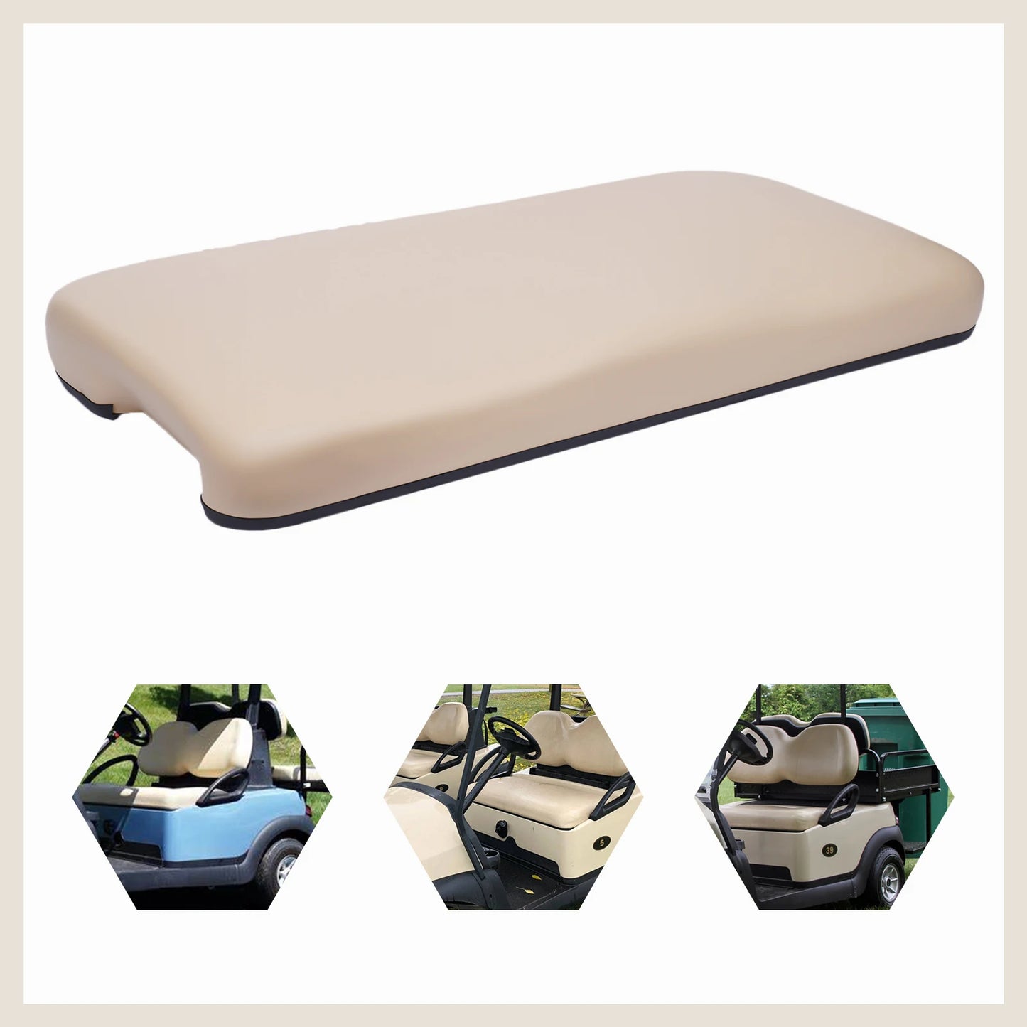 Front Seat Cushion for Club Car Precedent 2004+ Golf Carts - Beige