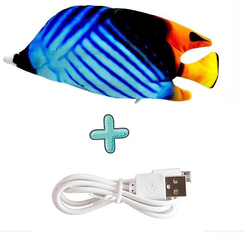 USB Rechargeable Cat Toy – Interactive Electric Floppy Fish with Catnip