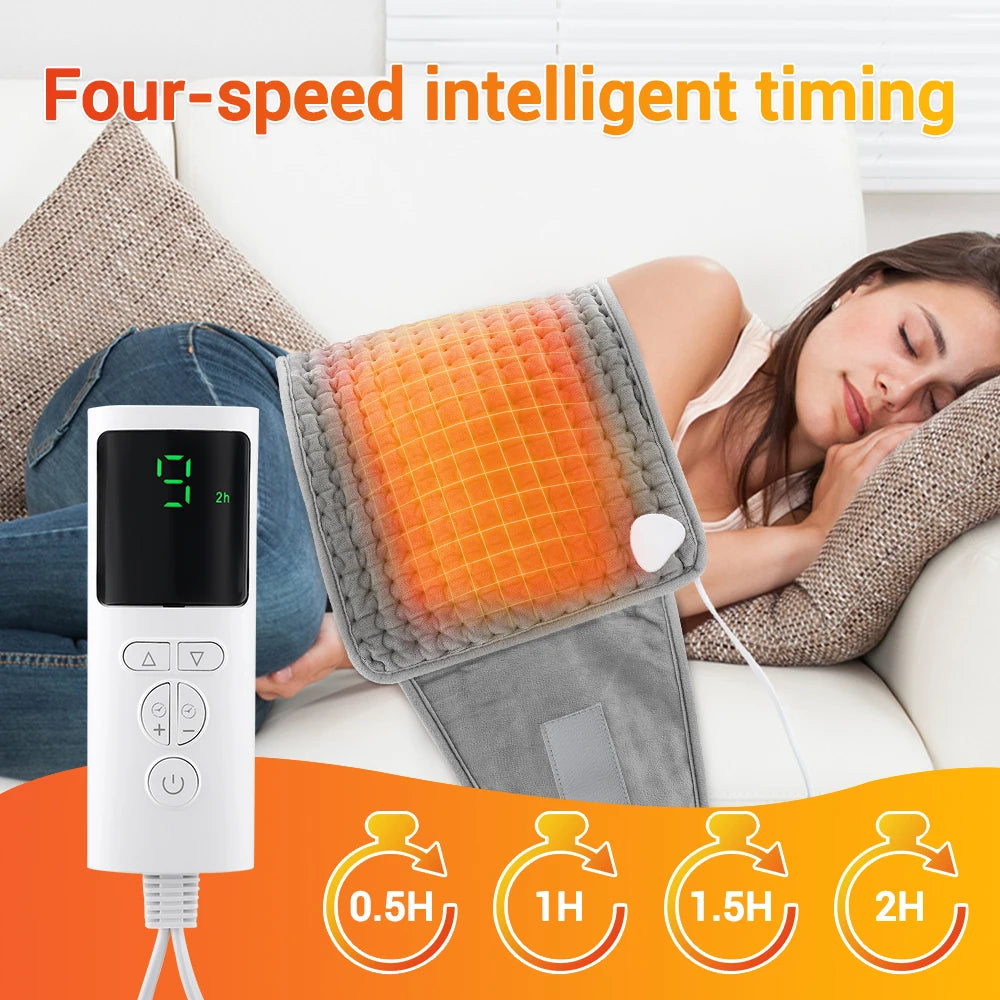 Electric Heating Pad with Adjustable Temperature & Timer, Soft Thermal Blanket