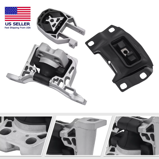 Engine & Transmission Mount Kit 3PCS for Ford Focus 2012-2018 - Front, Rear