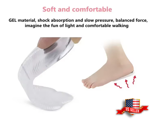 Orthopedic Silicone Gel Insoles, O/X Leg Correction, Magnet Massage, 1 Pair