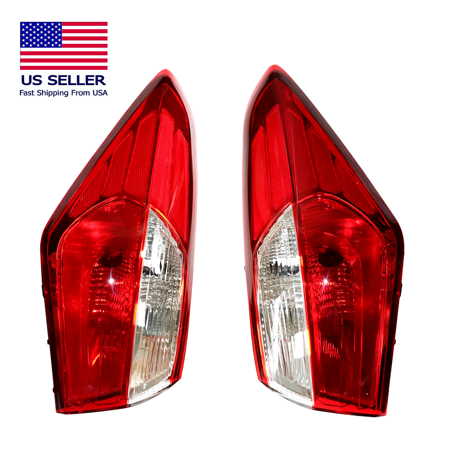 Pair of Left + Right Taillights for 2014-2016 Kia Forte LX EX SX Rear Lamps